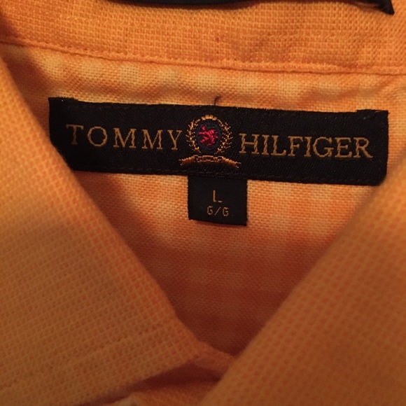 Tommy Hilfiger Orange Long-sleeve Dress Shirt - Picture 1 of 3